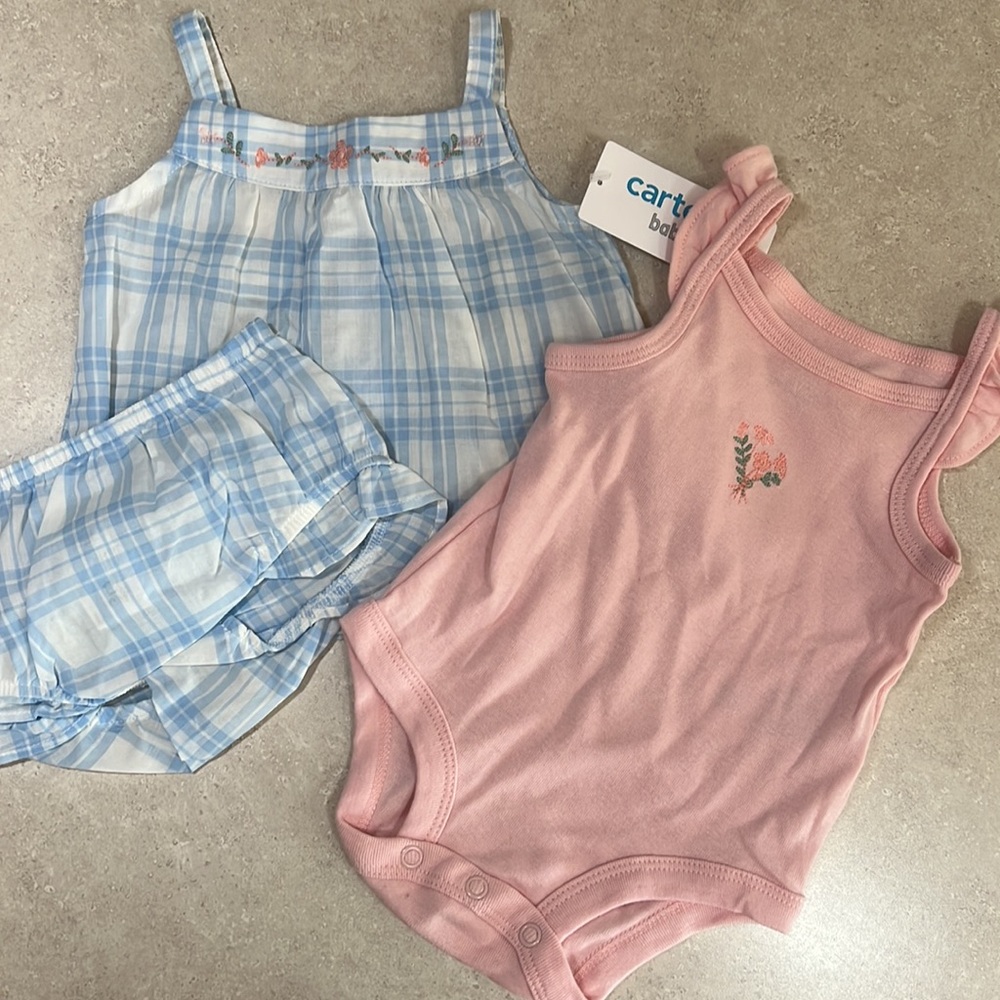 Carter’s Baby Girl 3-Piece Matching Set NWT